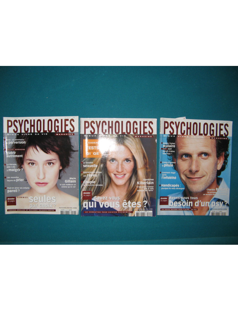 lot de magazine psychologies mieux vivre sa vie N° 218 221 222