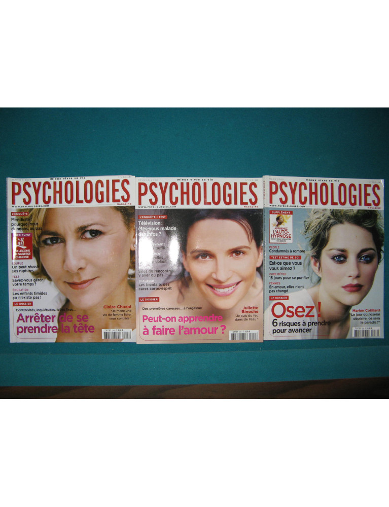 lot de magazine psychologies mieux vivre sa vie N° 248 249 250