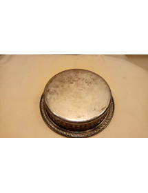 Dessous de bouteille ou carafe en métal argenté