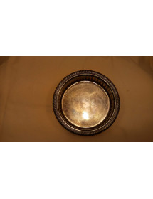 Dessous de bouteille ou carafe en métal argenté