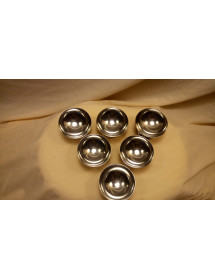 lot de 6 coupelles à glace en métal