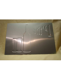 Affiche publicitaire plaque en metal relief p'tit bleu 3D Neuve