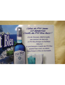 Affiche publicitaire plaque en metal relief p'tit bleu 3D Neuve