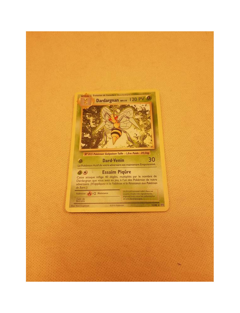 Carte Pokémon Dardargnan édition année 2016 Carte Pokémon Dardargnan édition année 2016