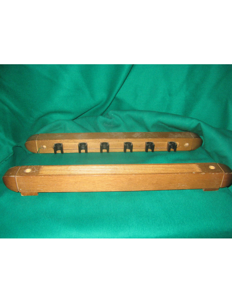 rack porte de 6 queues de billard en bois mural pour rangement