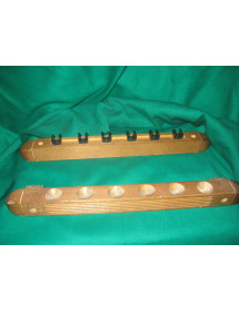 rack porte de 6 queues de billard en bois mural pour rangement